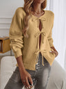 Lace up Bow Hollow Sweaters