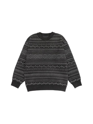 Retro Fair Isle Pattern Sweater Sweaters