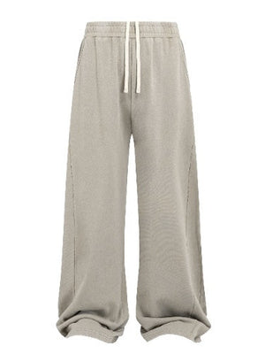 Liber Summer Neutral wear Trouser leg stitching Solid Color Pants