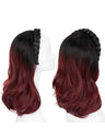 Fishbone Braid Headband Integrated Hair Replacement Long Curly Half-head Wig