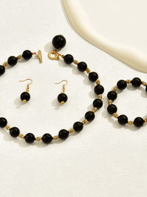 Mother-of-pearl Necklace And Earrings Bracelet Jewelry Sets