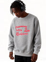 Valentine Gift Loose-fit Warm Letter Print Sweatshirts