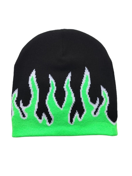Flame Jacquard Hip Hop Windproof Beanies