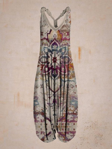 Printed Camisoles Loose-fit Jumpsuits