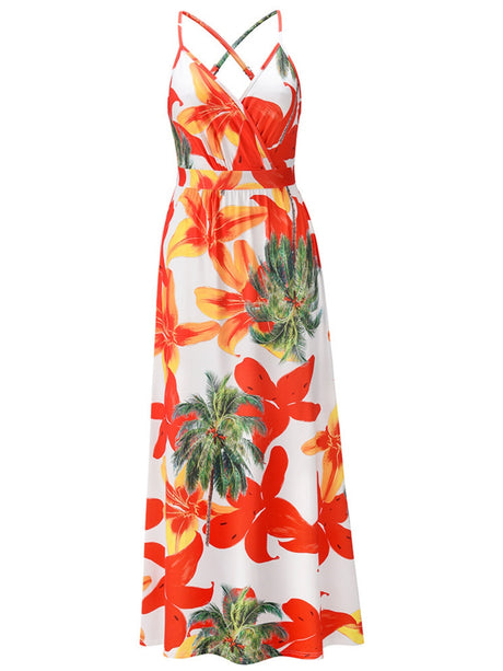 Robes maxi bohèmes à imprimé floral