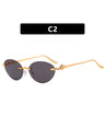 Frameless Oval Sunglasses