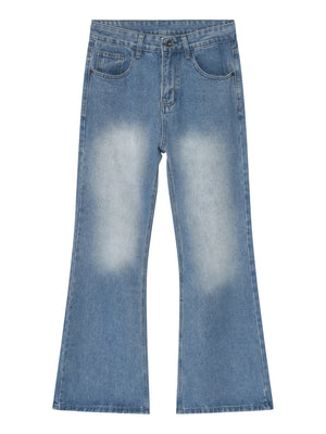 Retro Washed Denim Loose-fit Pants