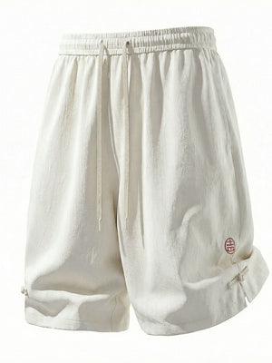 New Chinese Style Plum Bossom Breathable Shorts