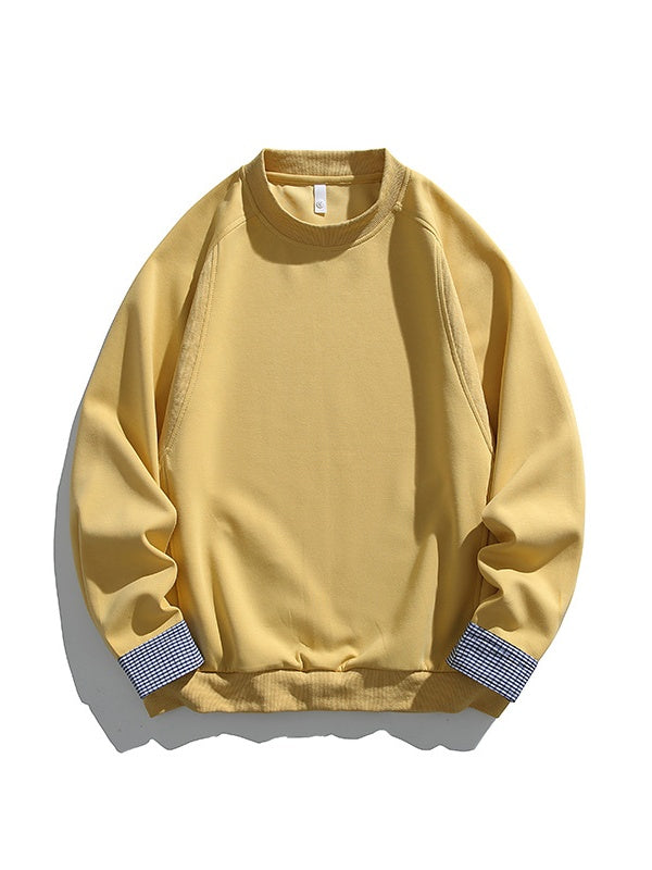 Pocket Color-blocked Loose-fit Sweatshirts&Hoodies
