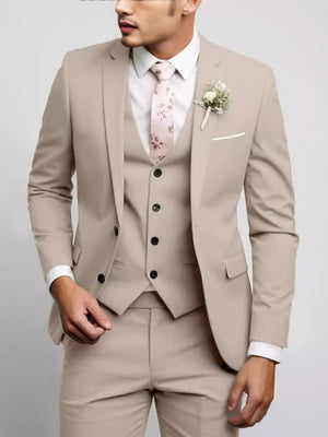 Slim-fit Wedding Suit 3-piece Sets Set