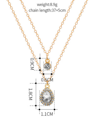 Gold-plated Teardrop Pendant Necklace