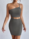 Strappy Backpack Hip-Exposing Faux Two-Piece Suspender Mini&Short Dresses