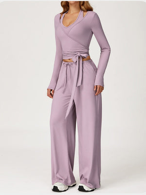 Sanded Yoga Quick-drying Sports Three-piece Gym Outfit