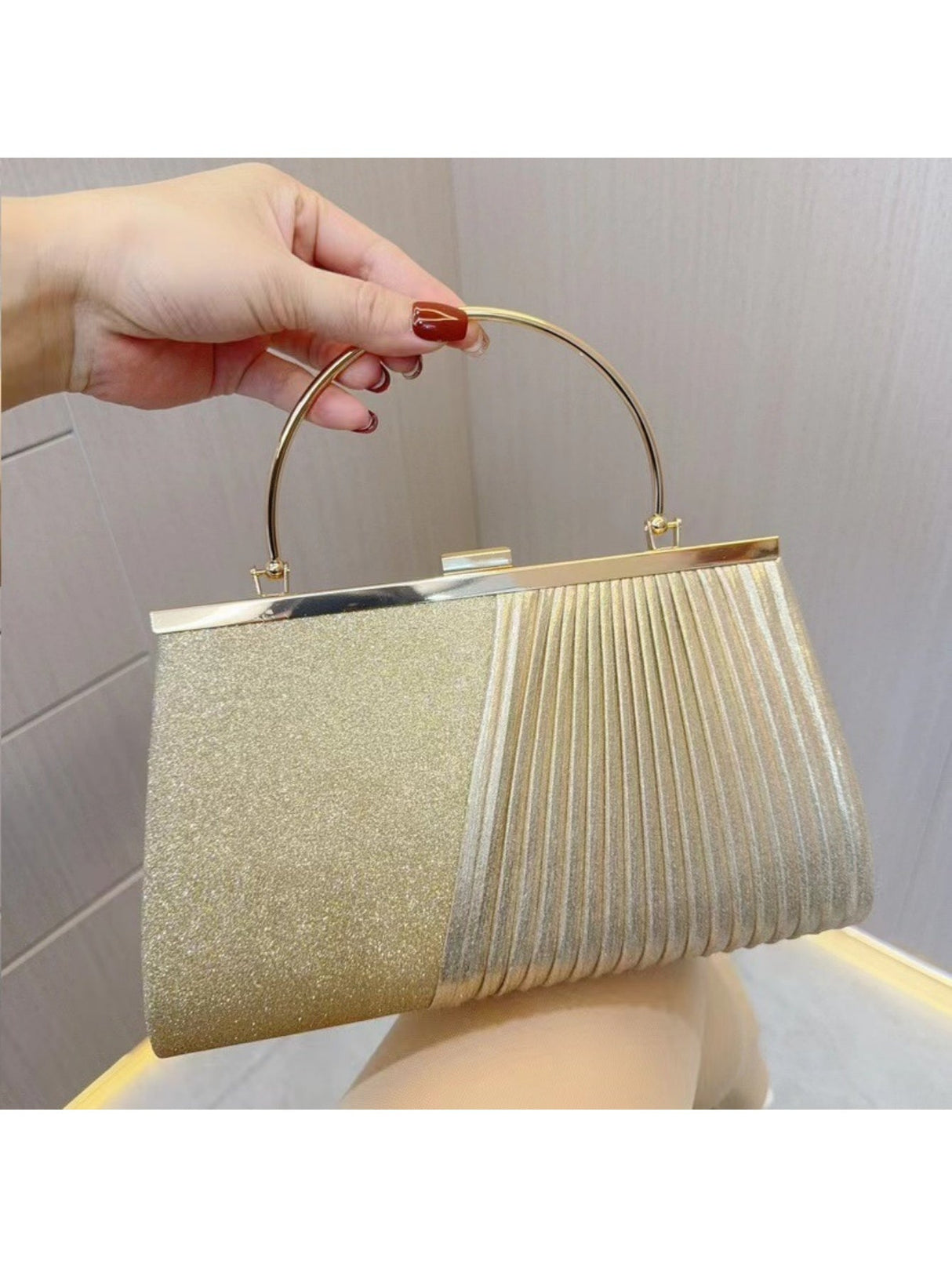 Liber Four Seasons ACC Sequin Pleated Bag