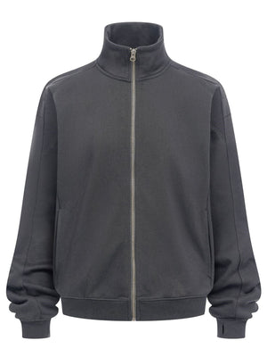 Liber Autumn Neutral wear Zipper decoration Solid Color Sweatshirts&Hoodies