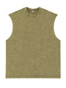 Liber Summer Men's Raw cuffs Solid Color Tank tops