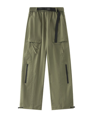 Liber Spring Men's Pocket decoration Solid Color Cargo Trousers