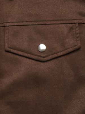 Zipper Pocket Solid Color Jackets