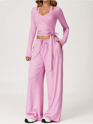 Sanded Yoga Quick-drying Sports Three-piece Gym Outfit