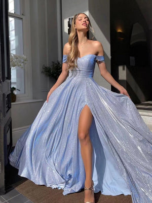 Ice Cream Color Sequined Large Skirt Tube Top Sexy Fashionable Slit Long Dress