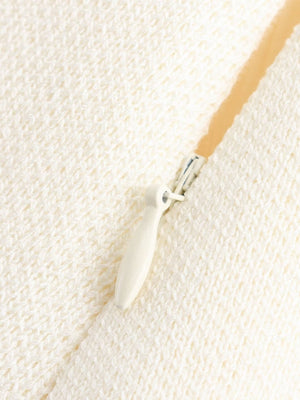 V-neck With Gold Buttons Vest Pleated Skirt 2-piece Sets