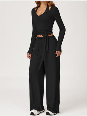 Sanded Yoga Quick-drying Sports Three-piece Gym Outfit