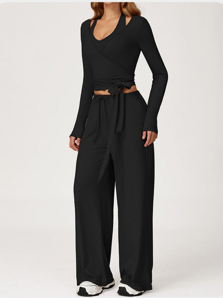 Sanded Yoga Quick-drying Sports Three-piece Gym Outfit