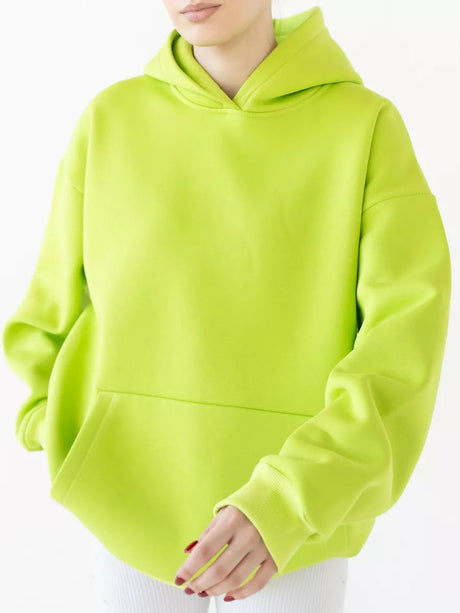 Liber Autumn women's pocket solid color pullover long sleeve two-piece suit
