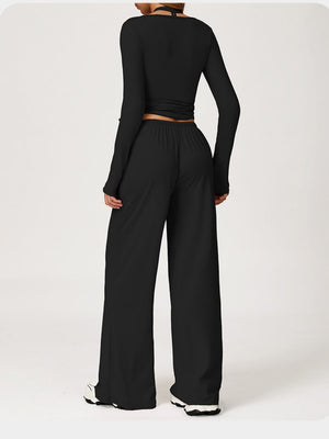 Sanded Yoga Quick-drying Sports Three-piece Gym Outfit