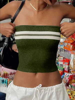Liber Summer Women's Contrasting colors Stripes Tank tops&Camis