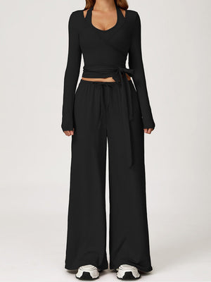 Sanded Yoga Quick-drying Sports Three-piece Gym Outfit