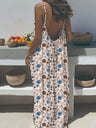 Vacation Halter-neck Backless Loose Long Dress