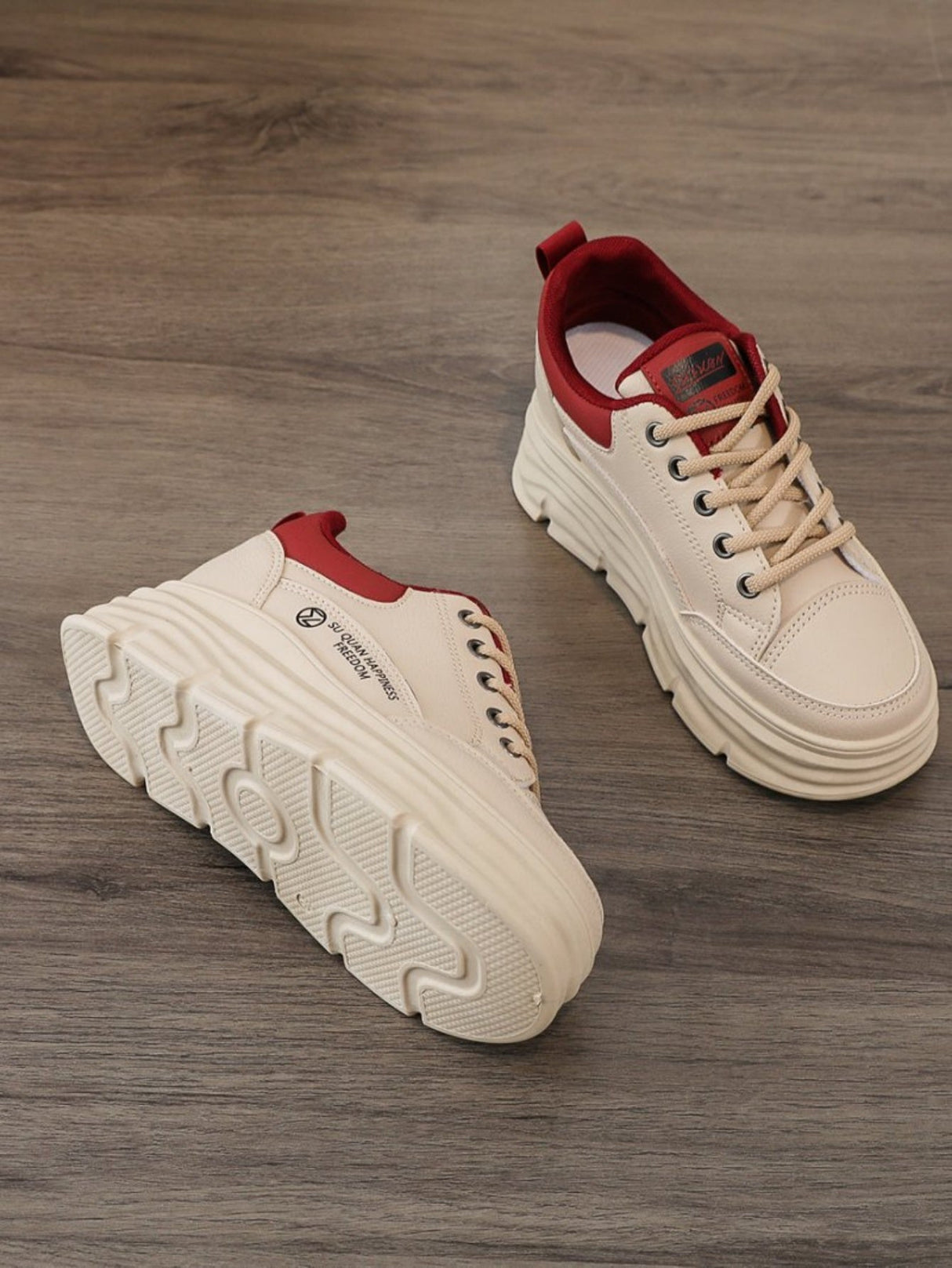 Colorblock Thick-Sole Women's Casual Sneakers