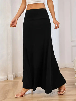 Knitting Solid Color Leisure Skirts