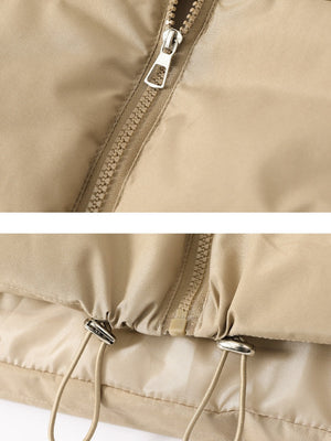 Sleeveless Zipper Stand Collar Vest Jacket Down Vest