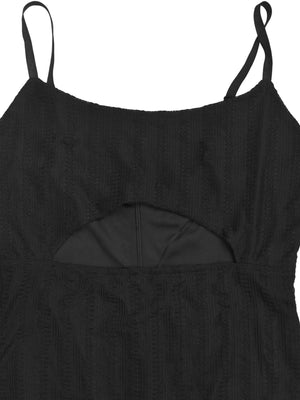 Robe de soirée maxi dos nu à fleurs 3D en dentelle et débardeur