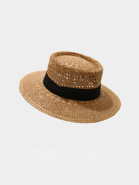 Flat-topped, Openwork Sunshade Hat