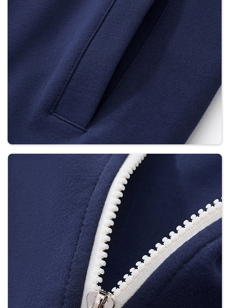 Stripes College Style Zipper Stand Collar Jackets