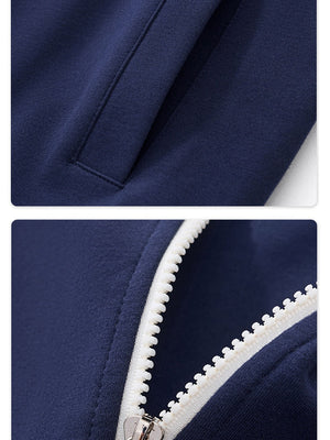 Stripes College Style Zipper Stand Collar Jackets