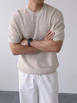 Hollow Out Breathable Solid Color T-shirts