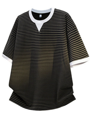 Layered-look Stripes T-shirts