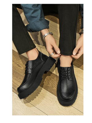 Liber Four Seasons Thick-Sole Men's Black Shoes