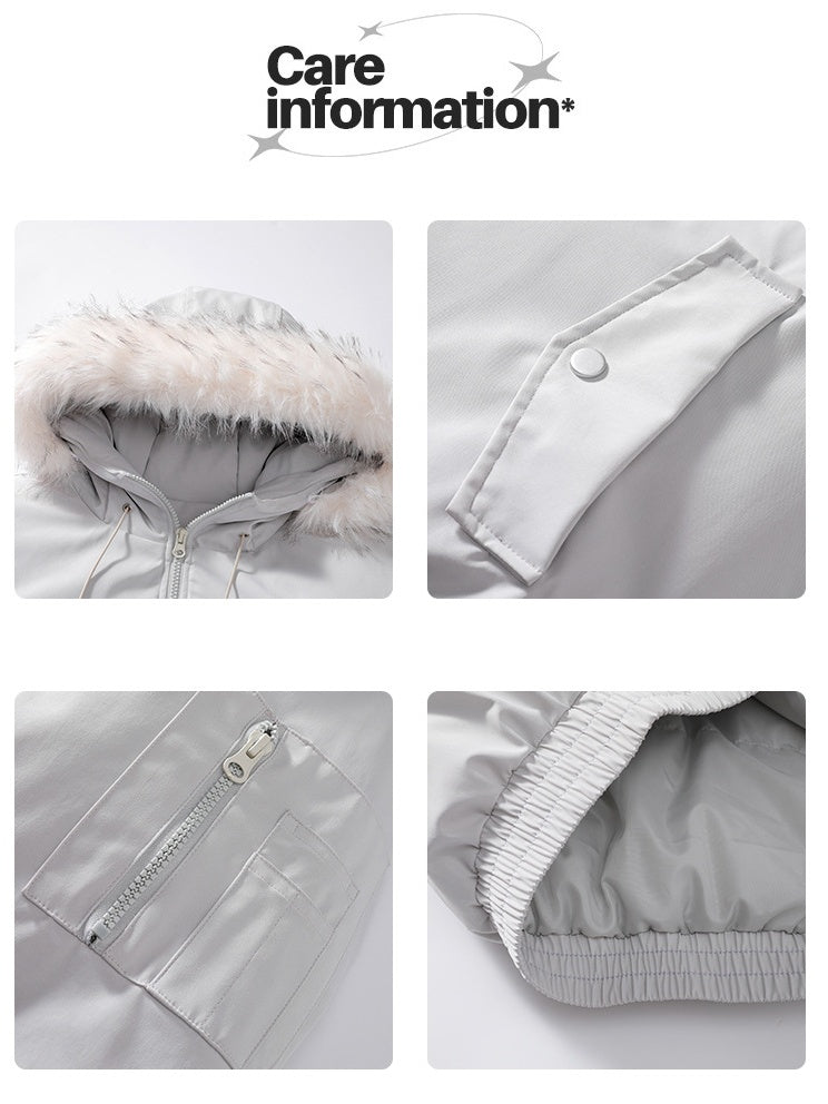 Large Fur Collar Workwear Parker