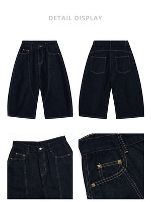 Denim Baggy Wide-leg 7 Points Shorts