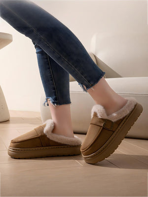 Solid Color Thick-soled Slippers