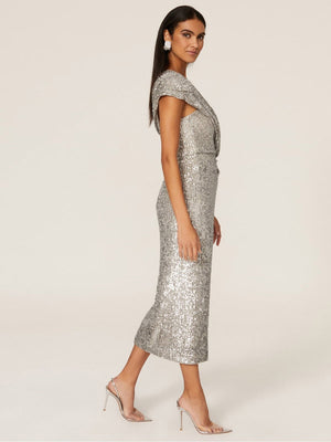 Liber Spring Women's Sequins Midi Dresses