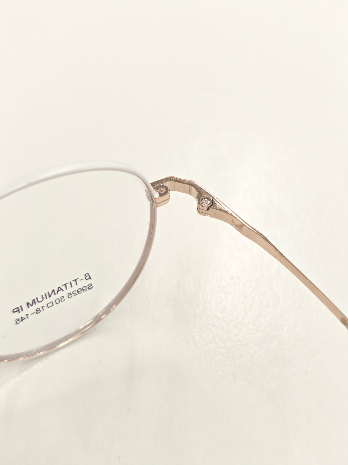 White-framed Gold Eyeglasses
