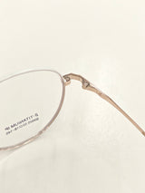 White-framed Gold Eyeglasses