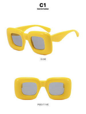 Irregular Full-rim Square Fashion Glasses