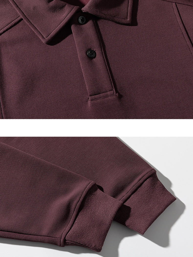 Stereo Segmentation Deconstruction Lapel Polo Shirt